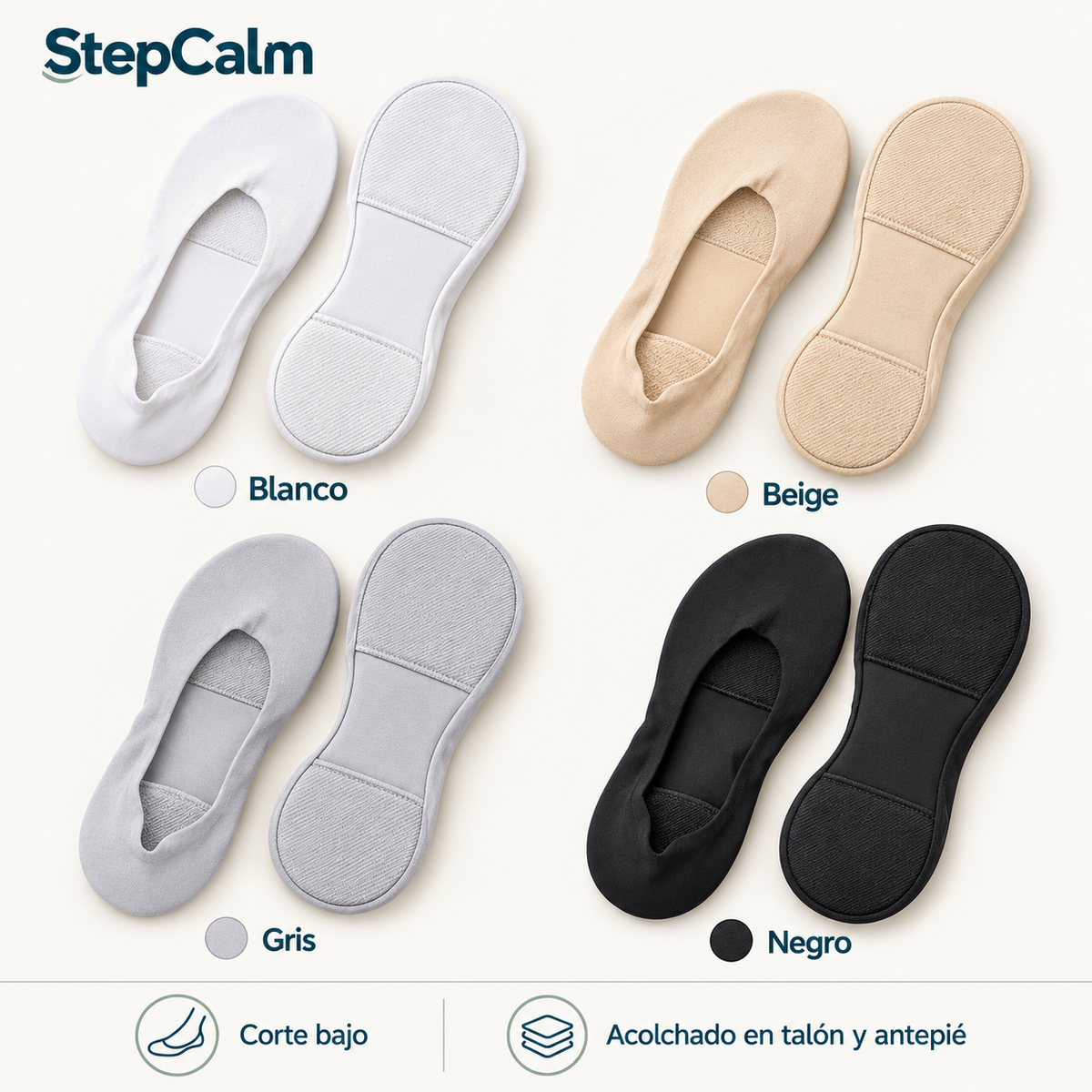 Calcetines invisibles con acolchado extra